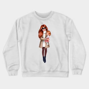 Mother with doughter Crewneck Sweatshirt